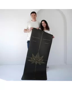 Коврик для йоги — Lotos Grey Gold, с уроками от Елены Маловой Коврик для йоги — Lotos Grey Gold, с уроками от Елены Маловой